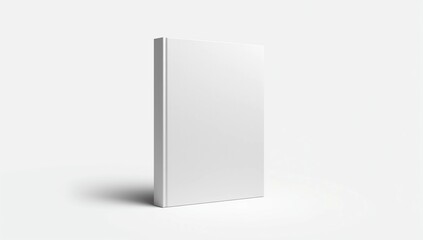 3D rendering book mockup, blank hardcover book for design isolated on white background