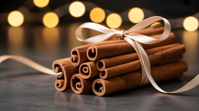 Cozy Christmas scene with milk, gingerbread cookies, and lit candles on a wooden table. Festive holiday decor, blurry tree lights in background, warm winter ambiance.