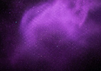 Mystical violet haze with a celestial touch, an abstract purple galaxy dust cloud with twinkling starlight backdrop