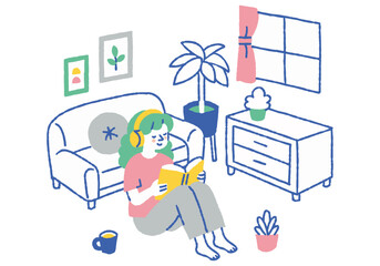 Women Enjoying Personal Time at Home_Color