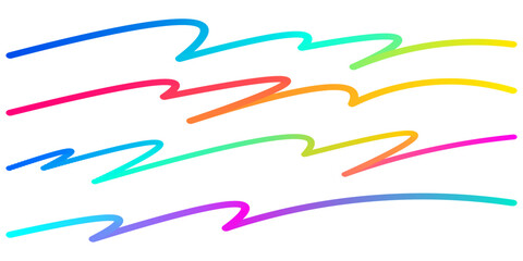 Wave-shaped gradient continuous lines on a white background. Smooth swirling curves and 3D ribbon-like elements create a modern dynamic abstract design.