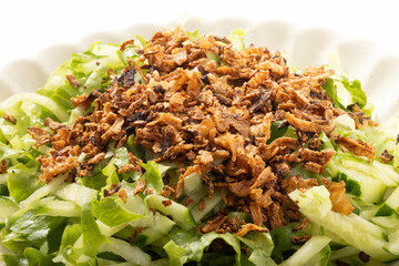 サラダ　フライドオニオン