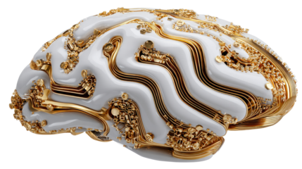 Brain of Innovation: A mesmerizing glimpse into the core of human intellect, featuring a strikingly crafted representation of the brain.