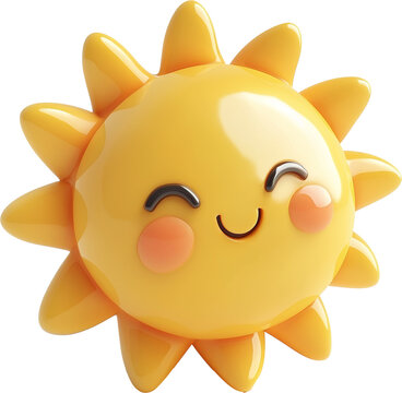 cute 3d sun 