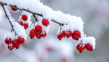 Snow-covered berries