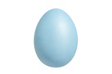 Pastel blue easter egg isolated on transparent background