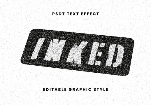 Distressed Ink Stamp Text Effect