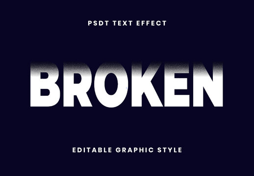 White Dispersing Text Effect Bold Spray Distorted Font