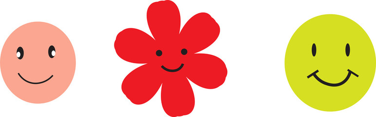 red and white cartoon illustration face art