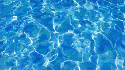 Obraz premium Sunlit pool water abstract ripple effect. AI image