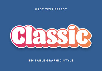 White And Pink Sticker Text Effect Gradient Classic Font