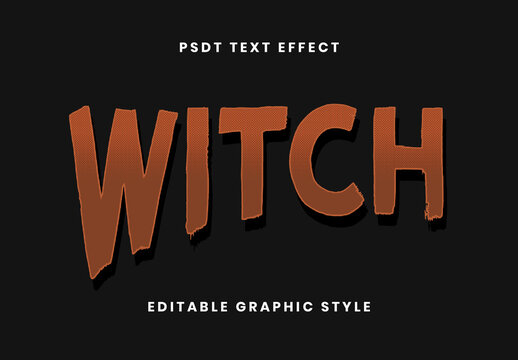 Brown Horror Retro Comic Text Effect Scary Bold Font
