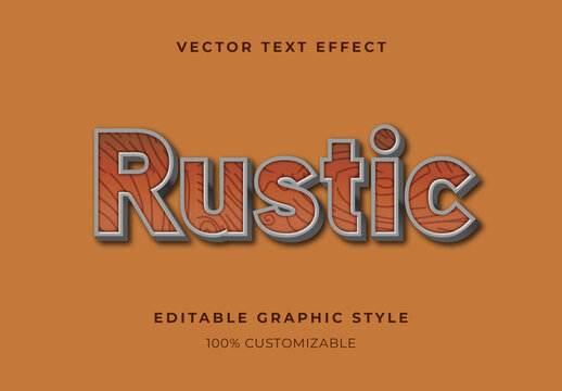 Orange And Gray Carved Wood Text Effect Woodgrain Bold 3d Font