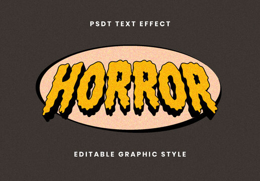 Yellow And Black Horror Retro Comic Text Effect Scary Melting Font
