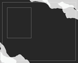 A stormy dark watercolor sky effect with soft edges, leaving the central area empty for a photo.