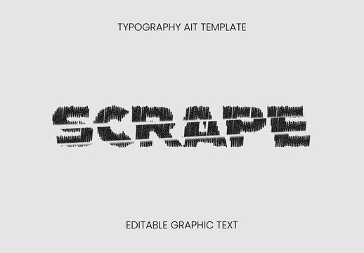 Black Crosshatch Scratch Text Effect Distorted Glitch Font