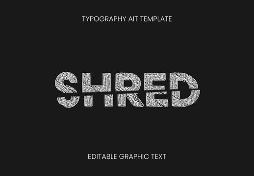 White Sharp Blade Scratch Text Effect Slice Sketch Font