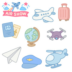 Fototapeta premium travel icons set