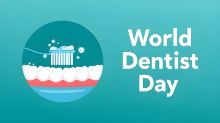 National Oral Health Month background banner or poster design template. observed every year in June. Holiday concept. Use to any Template, card, poster, placard, template