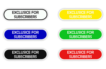 Capsule Button Exclusive for Subscribers Icon – Modern Premium Access Label Stock Illustration