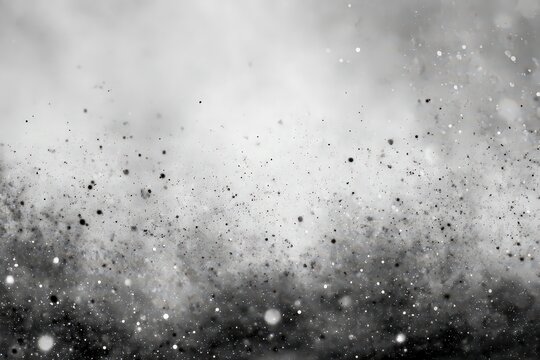 Abstract Black And White Dust Particles With Smoky Background - Powered by Adobe