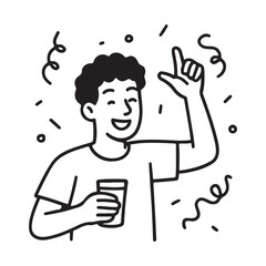 Celebrate life's moments with youthful energy, a joyful toast, and confetti in the air for a vibrant occasion that exudes pure happiness