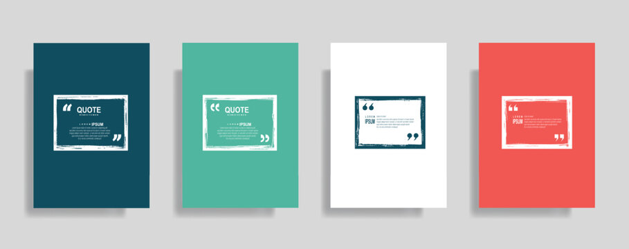 Stunning quote box templates for modern posters and social media designs that will engage your audience and elevate your brand with vibrant color options