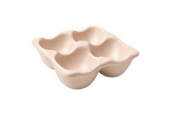 Empty ceramic egg holder tray for kitchen use