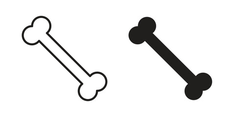 Bone icon collection with multiple styles. EPS10