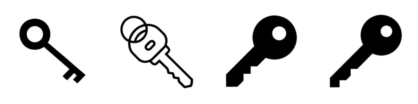 key icon set. pictogram isolated on white background. Vector illustration.