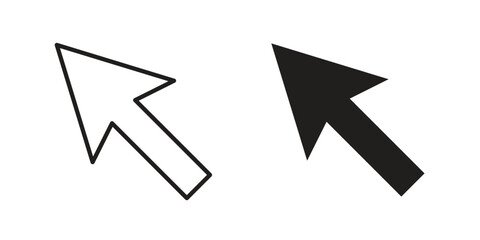 Cursor arrow icon collection with multiple styles. EPS10