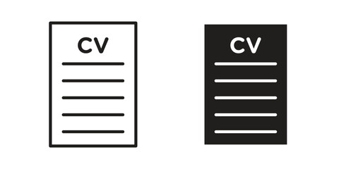 CV icon collection with multiple styles. EPS10