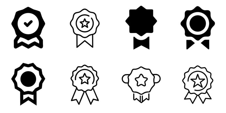 badge icon set. pictogram isolated on white background. Vector illustration.