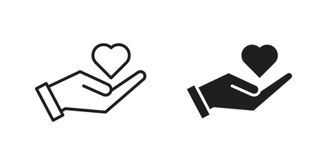 Donate icon collection with multiple styles. EPS10