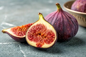 figs on a wooden table