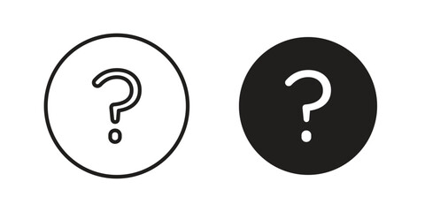 Doubts button icon collection with multiple styles. EPS10