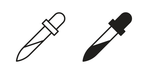 Dropper icon collection with multiple styles. EPS10
