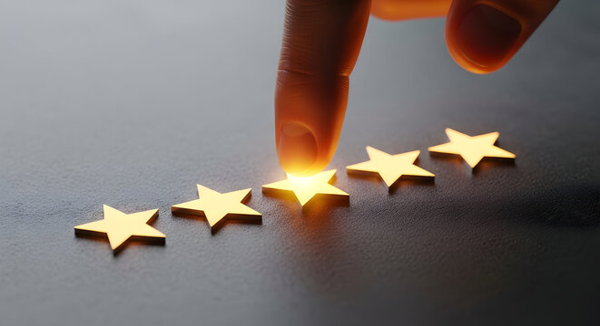 Customer Satisfaction Rating with Five Star Review.