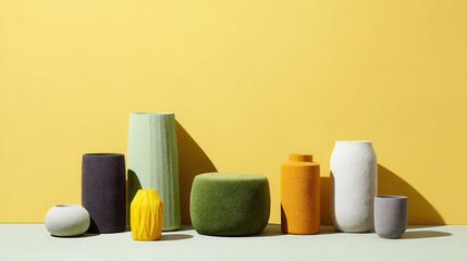 explore summer trends of  featuring array of ultrabright home decor items against clean solid background