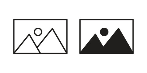 Gallery icon collection with multiple styles. EPS10