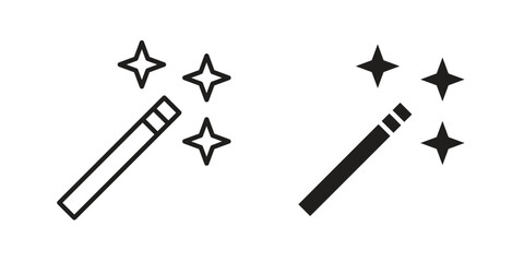 Naklejka premium Magic icon collection with multiple styles. EPS10
