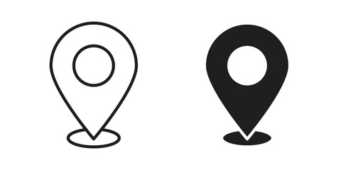 Map icon collection with multiple styles. EPS10