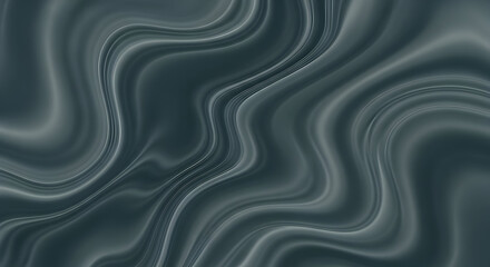 Dark Abstract Liquid Wavy Background Elegant Flowing Glossy Silk Texture