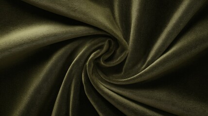 Obraz premium Luxurious brown velvet fabric swirl. AI generated