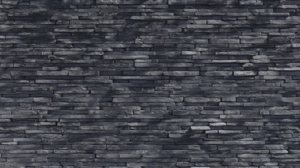 Obraz premium Dark stone wall texture with horizontal pattern. AI generated