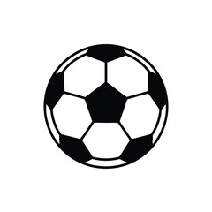 Fototapeta premium Simple Soccer Ball Icon Graphic Design Sport Equipment