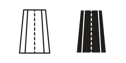 Road icon collection with multiple styles. EPS10