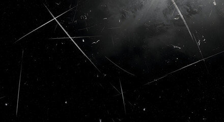 Black grunge texture old film grain effect distressed glass surface dust scratches