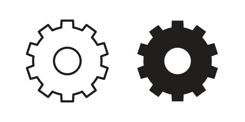 Settings icon collection with multiple styles. EPS10