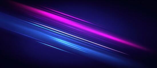 Abstract Neon Light Streaks on Dark Background.